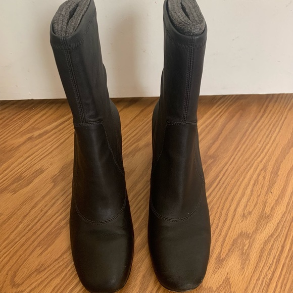 Leather Heeled Minimalist Boots by Donald/Pliner - Picture 5 of 12